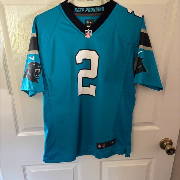NFL Other - NFL Carolina Panthers Teal and Black Jersey Youth Large (barely worn)